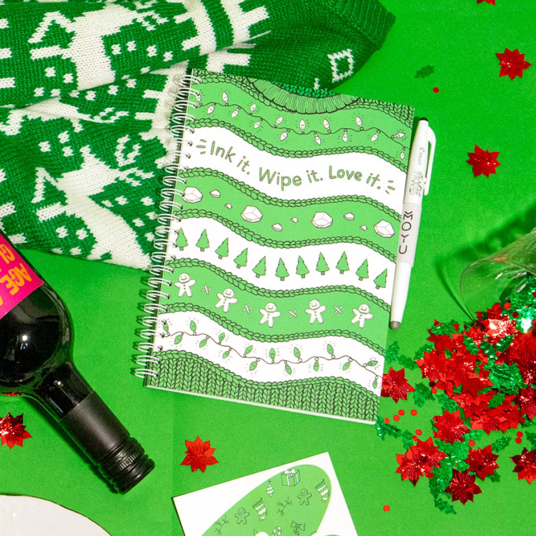 Uitwisbaar Notitieboek A5 - Ugly Christmas Sweater