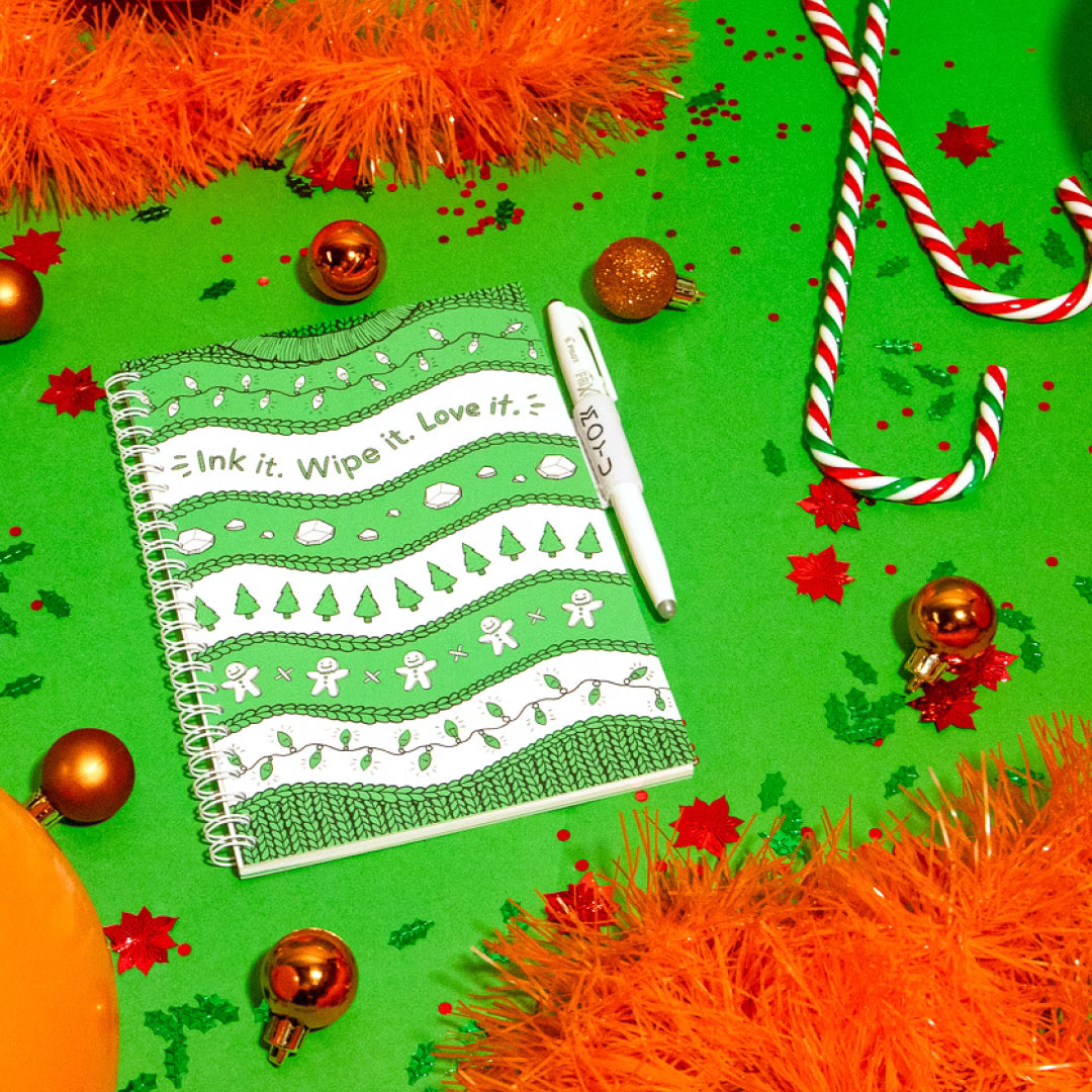 Uitwisbaar Notitieboek A5 - Ugly Christmas Sweater