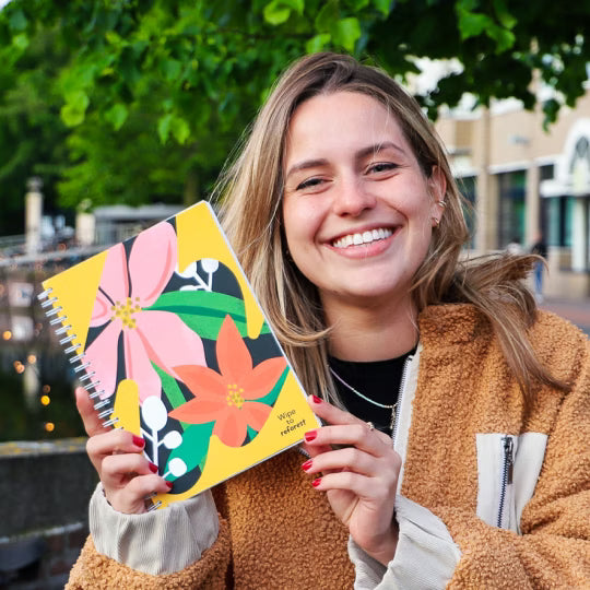 Uitwisbaar Notitieboek A5 - Flower Vibes