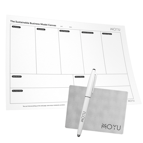 Business Model Canvas Effaçable MOYU Placemats Bureau