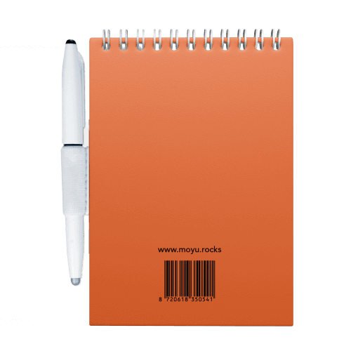 moyu-solid-elegance-notebooks-sunset-orange-A6-back-cover
