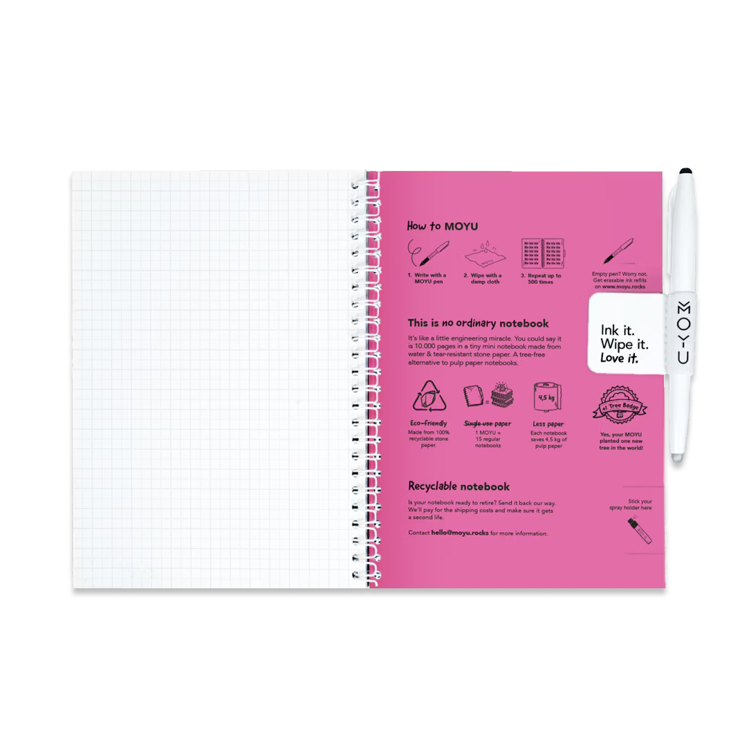 Erasable Notebook A5 - Passion Pink