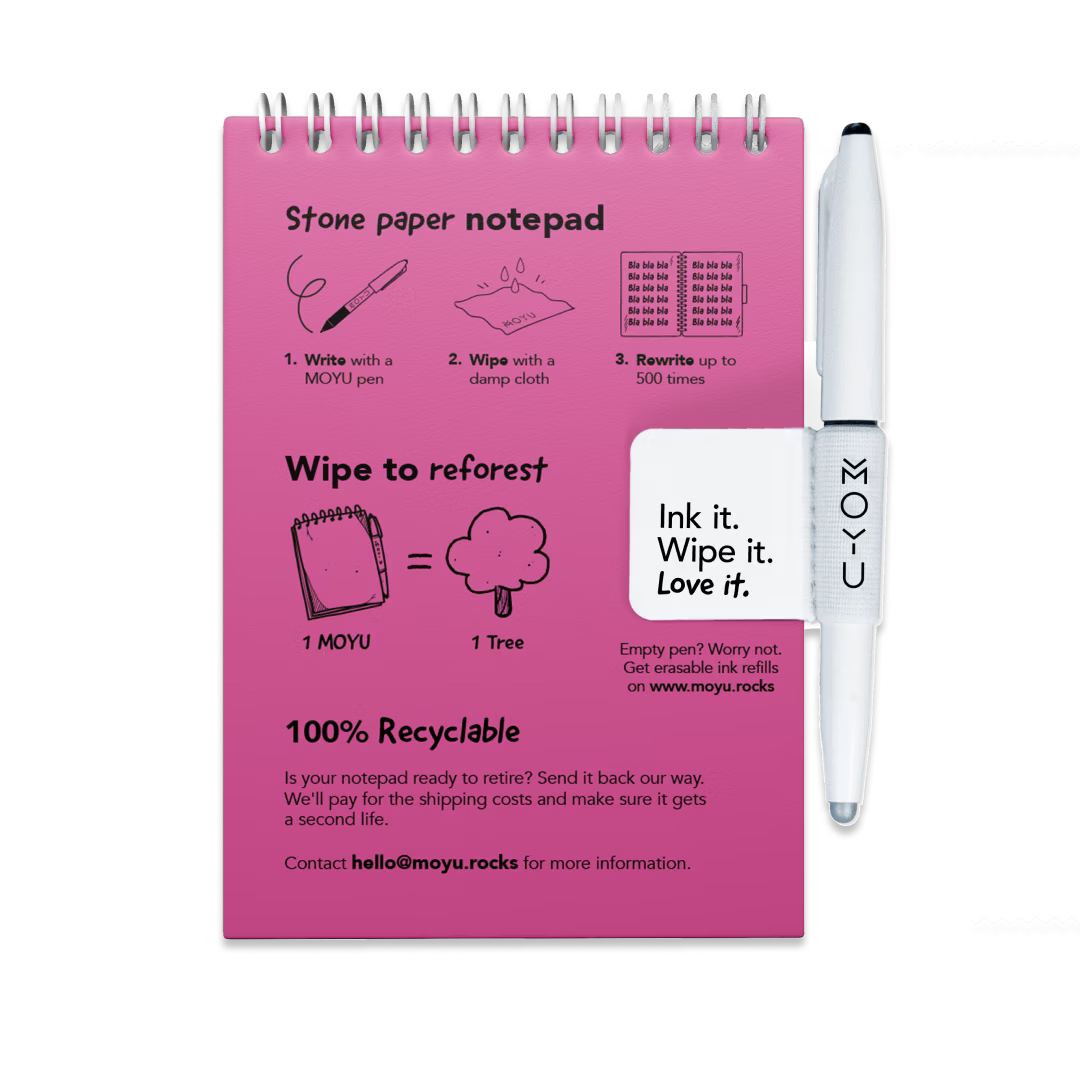 Erasable Notepad A6 - Passion Pink