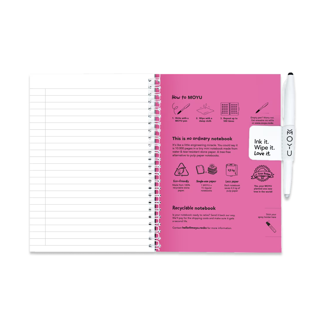 Uitwisbare Agenda A5 - Passion Pink 