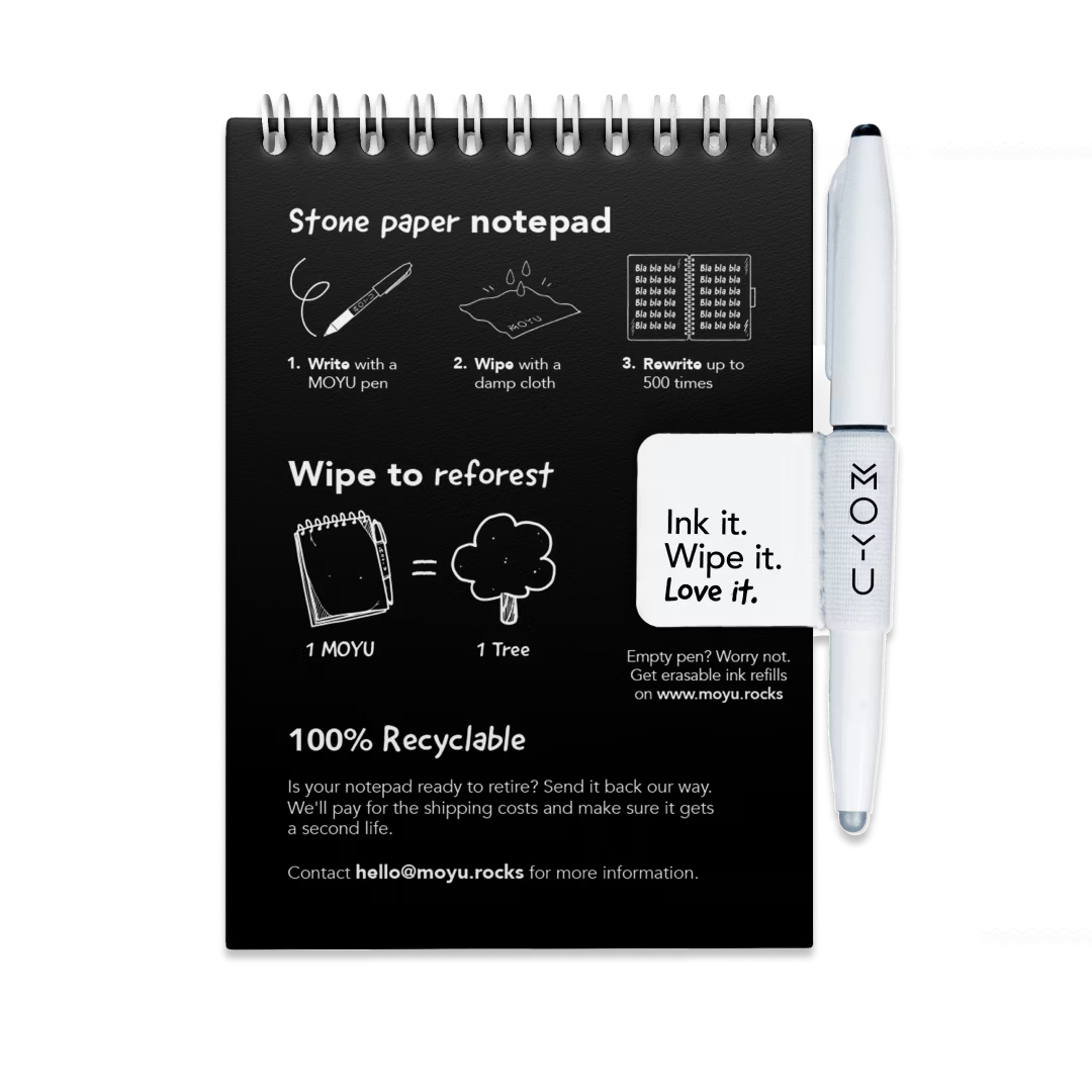 Erasable Notepad A6 - Pitch Black