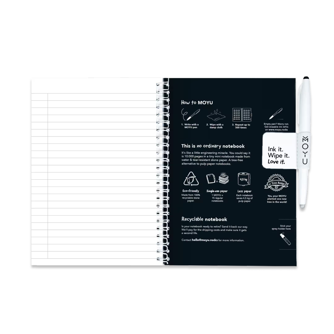 Uitwisbare Agenda A5 - Pitch Black 