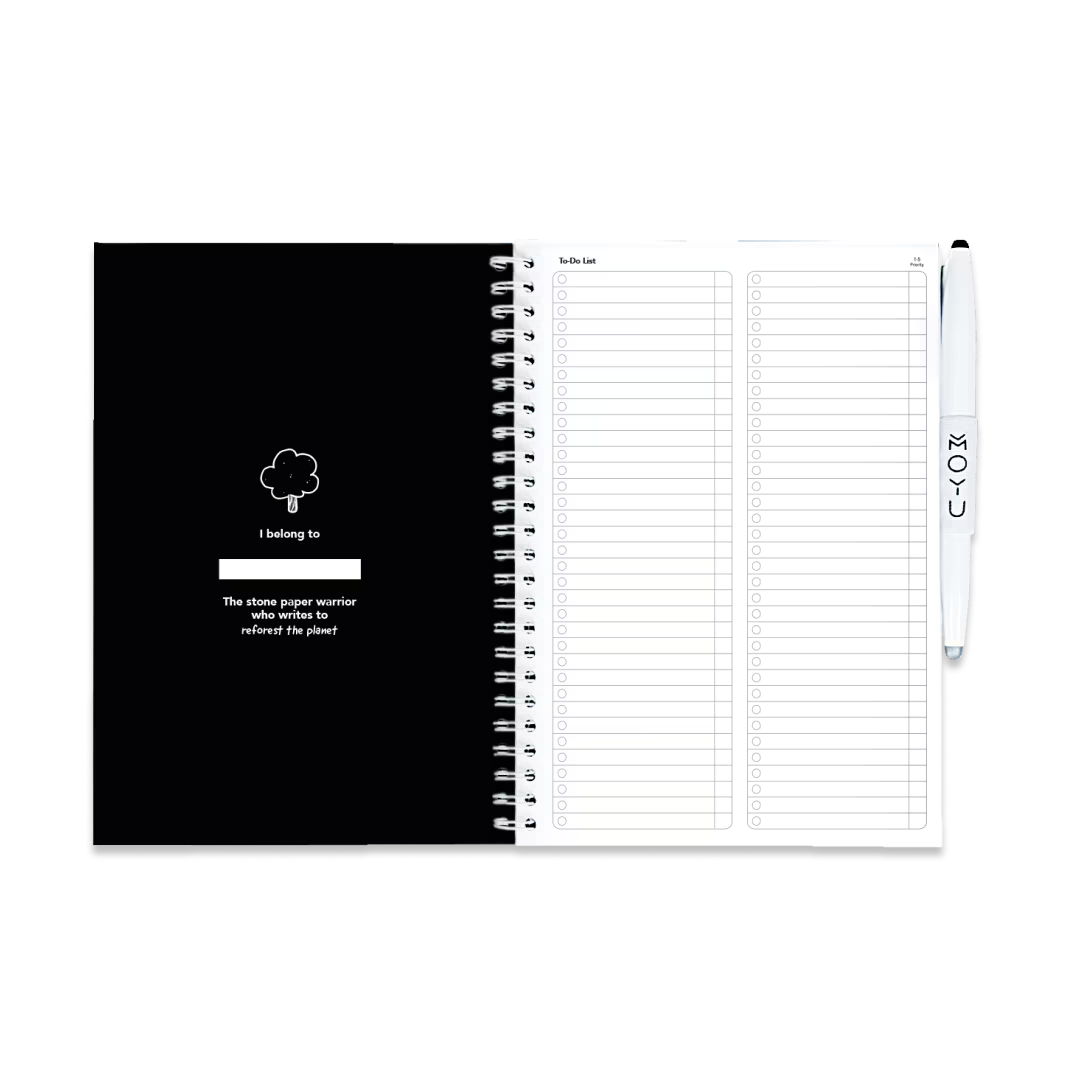 Uitwisbare Agenda A5 - Pitch Black 