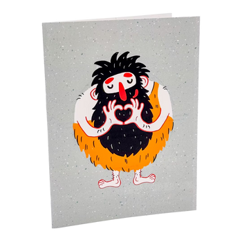 Caveman – Herbruikbare Postkaart