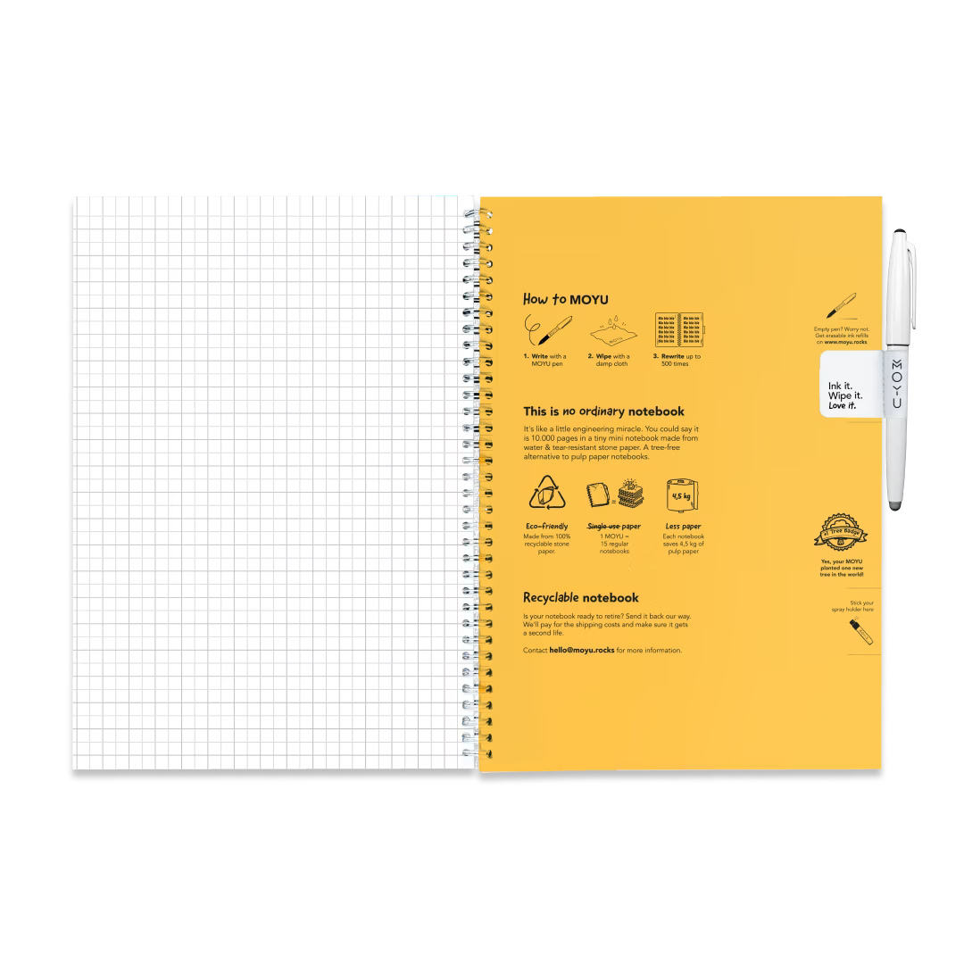 Uitwisbaar Schoolschrift A4 – Ruitjes Pagina's