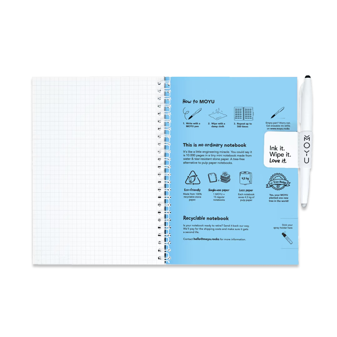 Erasable Notebook A5 - Sky Blue
