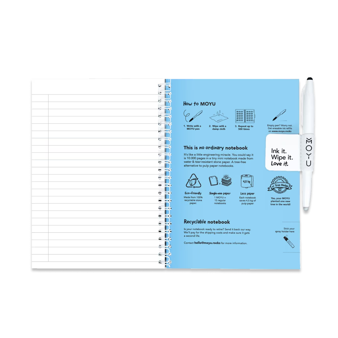 Uitwisbare Agenda A5 - Sky Blue 