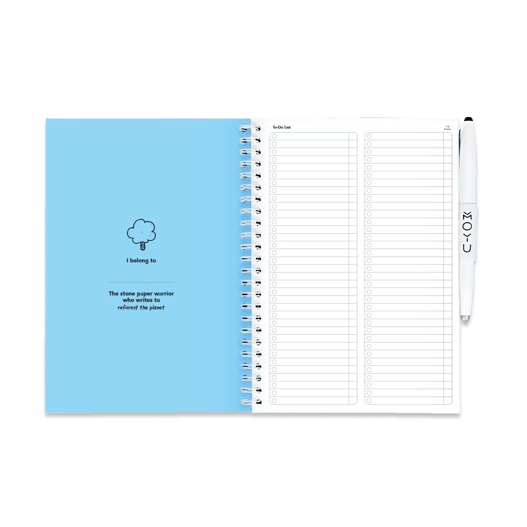 Uitwisbare Agenda A5 - Sky Blue 