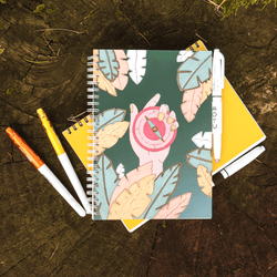 Soul compass notebook with coloring markers