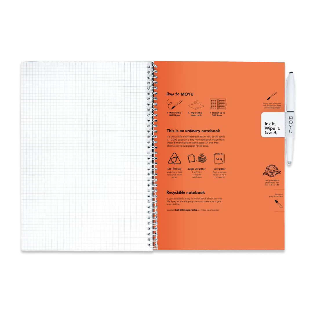 Erasable Notebook A4 - Sunset Orange