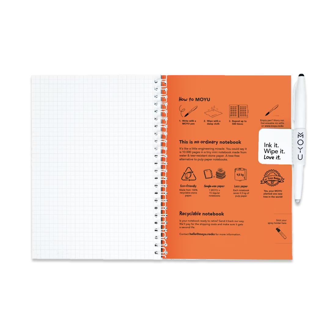Erasable Notebook A5 - Sunset Orange