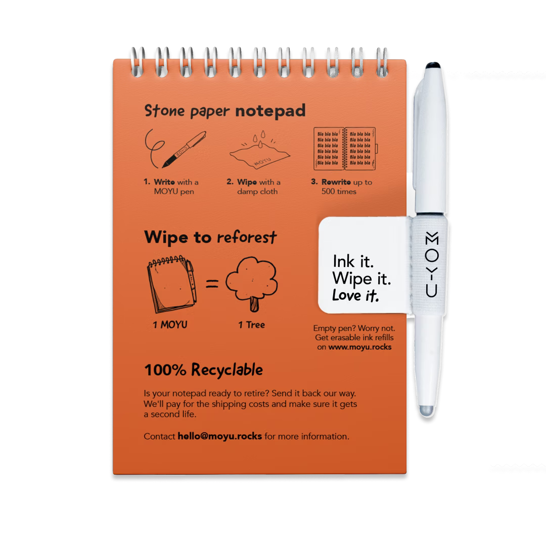 Erasable Notepad A6 - Sunset Orange