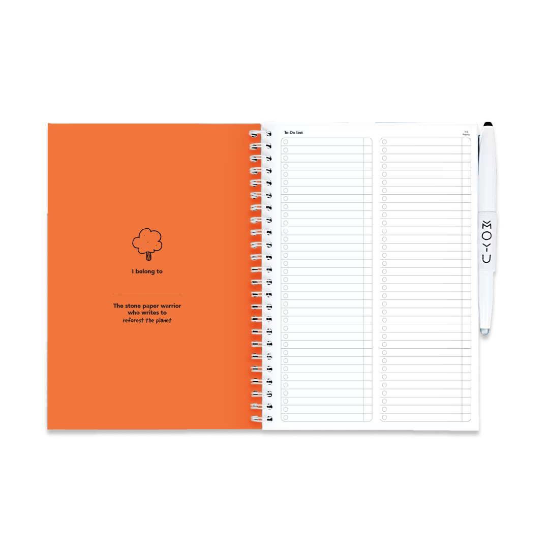 Erasable Agenda A5 - Sunset Orange