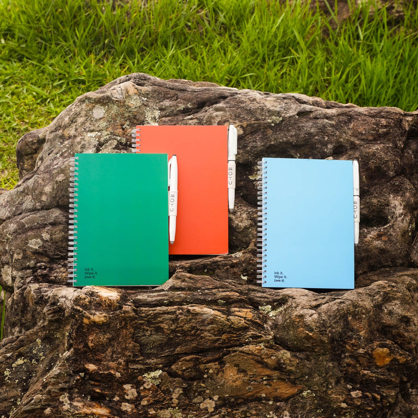 Three MOYU Solid Elegance erasable notebooks
