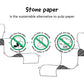 Erasable flipchart sheets made from stone